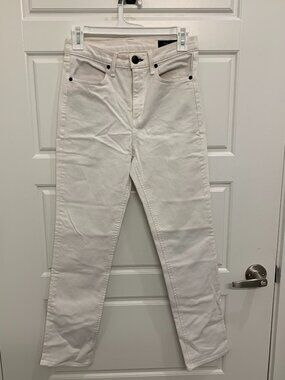 Rag & Bone White High-Rise Skinny Leg Jeans
